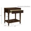 Kenna - Nightstand With Storage - Dark Coffee - Image 3