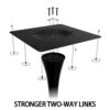 Mid Century Modern Walnut Round Dining Table With Top & Pedestal Base - Walnut / Black - Image 13