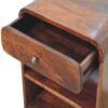 Aspen - Open Bedside Table - Dark Brown - Image 5