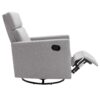 Modern Upholstered Rocker Nursery Chair Plush Seating Glider Swivel Recliner Chair - Gray - Image 14