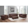 Alton Bay - Leather Ottoman - Brown - Image 3