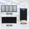Storage Cabinets With Workbench (10 Drawers & 2 Cabinets) - Silver - Image 6