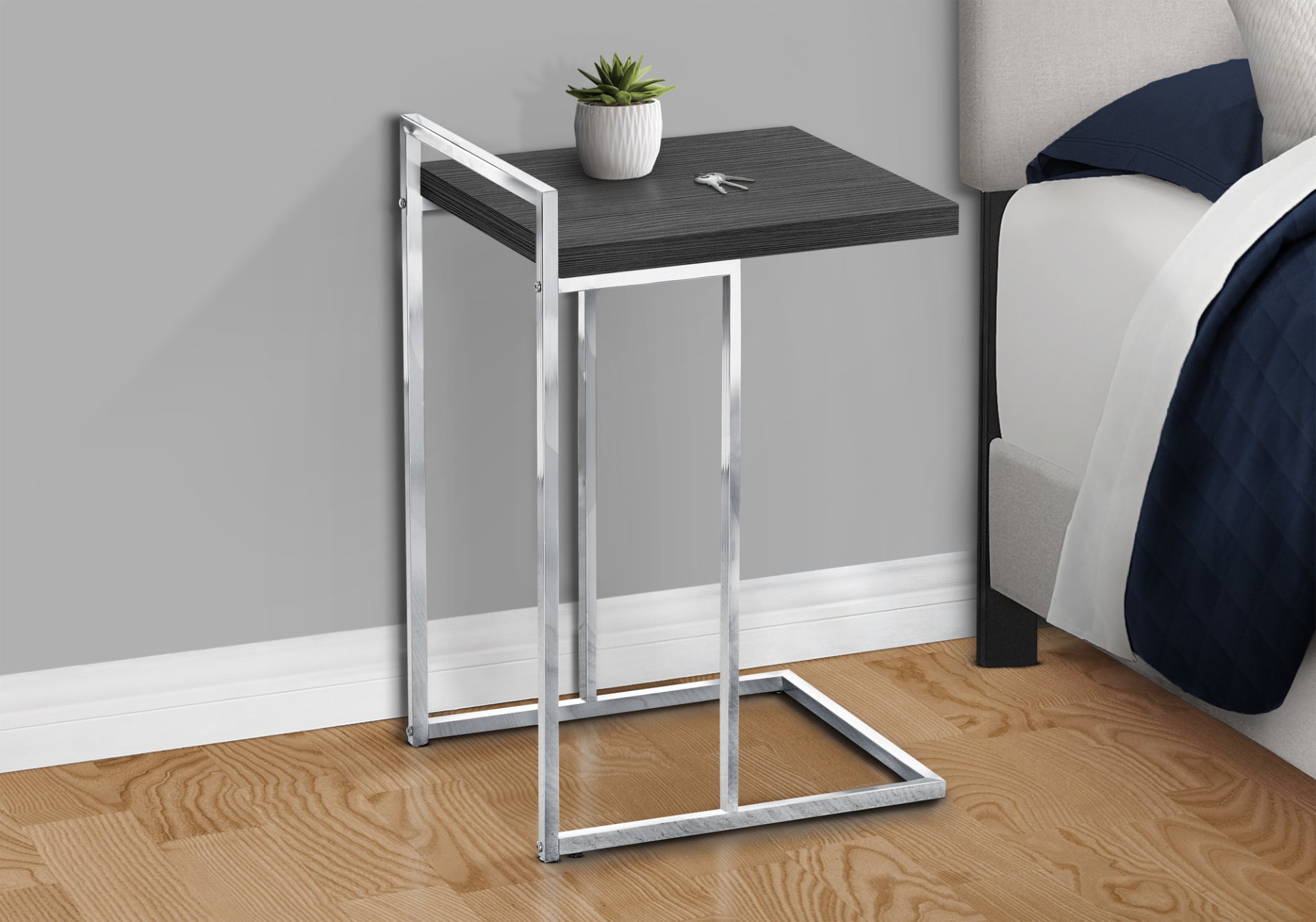 Accent Table C - Shaped, Stylish Appearance - Gray - Image 10