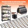 Garage 5 Story Shelf, Capable Of Accommodating 2500 Lbs, Adjustable Shelf - Black - Image 8