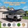 Heavy Duty Carport With Galvanized Roof And Enhanced Base - Anthracite - Image 9