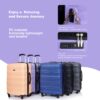 Expandable 3 Piece Luggage Sets Pc Lightweight & Durable Suitcase With Two Hooks, Spinner Wheels, Tsa Lock, (21/25/29) - Purple - Image 7