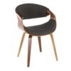 Curvo - Mid-Century Modern Chair (Set of 2) - Walnut / Charcoal - Image 2