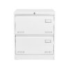 Filing Cabinet Lateral File Cabinet With Lock, 2 Drawer, For Legal / Letter / A4 / F4 Home Office - White - Image 7