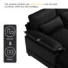 Modern U-Shaped Sectional Sofa With Waist Pillows, 6 Seat Upholstered Symmetrical Sofa Furniture, Sleeper Sofa Couch With Chaise Lounge - Black - Image 15