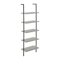 Bookshelf, Bookcase, Etagere, Ladder, 5 Tier, For Office, Contemporary & Modern - Gray