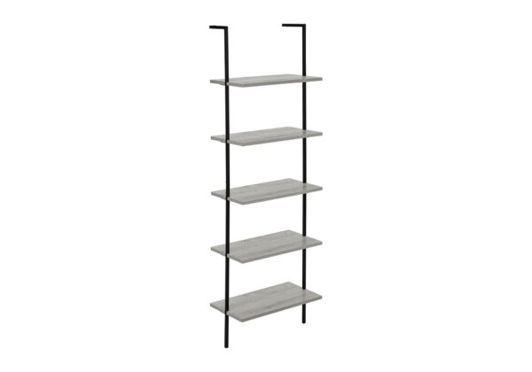 Bookshelf, Bookcase, Etagere, Ladder, 5 Tier, For Office, Contemporary & Modern - Gray