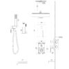 12" Ceiling Mount Shower System With Waterfall Tub Spout And Rough In Valve - Matte Black - Image 3