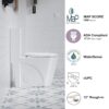 Glossy Tornado Flush 1 Piece Toilet With Dual Flush, Soft Close Seat - Gloss White - Image 13