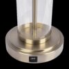 Luna - Table Lamp With On / Off Switch Clear Body Base - Clear / Silver / White - Image 4
