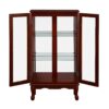 Curio Cabinet Lighted Curio Diapaly Cabinet With Adjustable Shelves And Mirrored Back Panel, Tempered Glass Doors 3 Tier, (E26 Light Bulb Not Included) - Cherry - Image 12