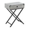Accent Side Table, Storage Drawer, Contemporary Convenient Design - Gray - Image 2
