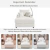 Single Sofa With Storage Space, Movable Ottoman, USB Ports, Cup Holders, Phone Holder Corduroy - Beige - Image 9
