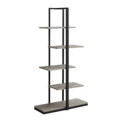 Bookshelf, Bookcase, Etagere, 5 Tier, Office, Contemporary & Modern - Taupe