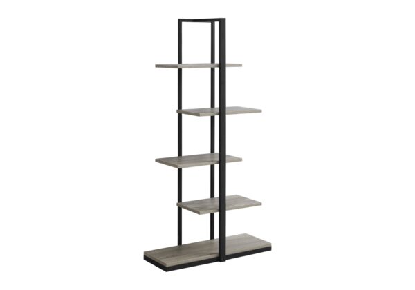 Bookshelf, Bookcase, Etagere, 5 Tier, Office, Contemporary & Modern - Taupe