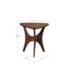 Mid - Century Triangle Wood Side Table - Pecan - Image 3
