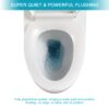 Sleek 1 Piece Toilet With Single Flush And Soft Closing Seat - White - Image 7
