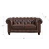 Alton Bay-Top Grain Leather Loveseat - Brown - Image 8