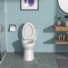 Sleek 1 Piece Toilet With Single Flush And Soft Closing Seat - White - Image 4