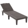 2 Piece Outdoor Chaise Lounges With Adjustable Backrest, Polypropylene - Dark Brown - Image 12