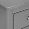 Nightstand, Storage Drawer, Upholstered, Transitional - Gray - Image 6