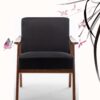 Accent Chair, Classic Mid Century Modern For Extra Seating - Black - Image 5