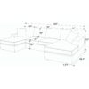 3 Piece Corduroy Double Chaise Sectional Sofa - Gray - Image 3