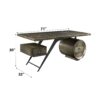 Brancaster - Writing Desk With USB Port - Bronze - Image 9