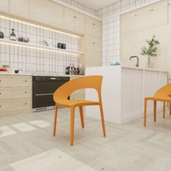 1 Piece Designed Single Chair, UV Resistant, Waterproof And Wear Resistant - Tropical Orange