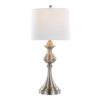 Montgomery - Contemporary Table Lamp Built In USB Port (Set of 2) - Nickel / White - Image 3
