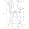 Swivel Stool Bar Height, Contemporary & Modern (Set of 2) - Silver - Image 13