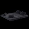 Multifunctional Convertible Sofa Bed With 2 Tumbler Backrests And 2 Pillows, Diy Modern Upholstered Couch - Dark Gray - Image 14