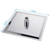 16" Square Rainfall Shower Head Fixed Wall Mount With Full Body Coverage & Self Cleaning Silicone Nozzles - Chrome - Image 3