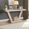 Vintage Distressed Wood Entryway Bench With 2 Tier Storage Cabinet - Rustic Antique Natural - Image 7