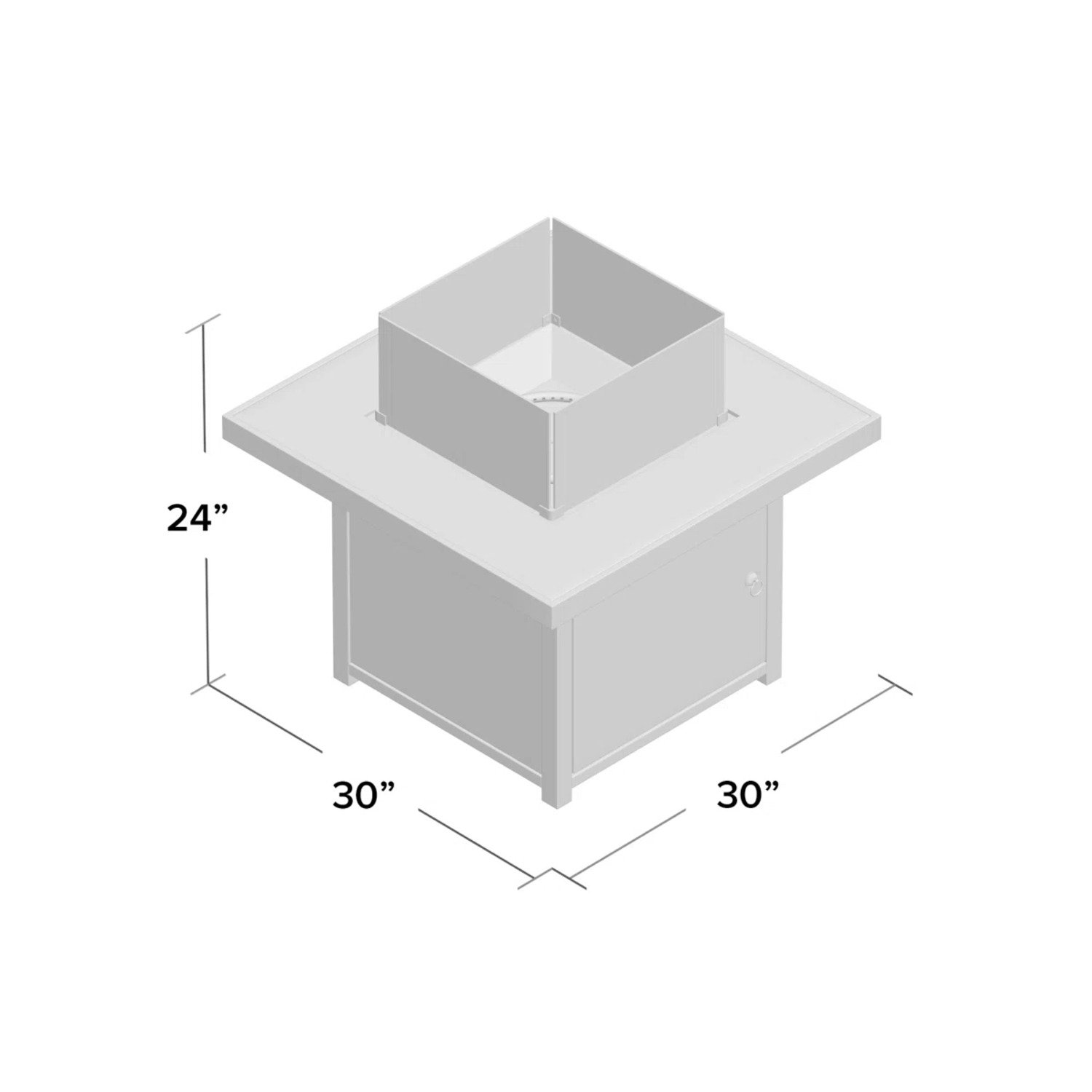 Reinforced - Propane Fire Pit Table - Black / Gray - Image 3