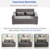 Pull Out Sofa Bed Convertible Couch Loveseat Sofa Modern Sleeper Sofa With Adjustable Backrest For Living Room - Gray - Image 8