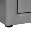 Nightstand, Storage Drawer, Upholstered, Transitional - Gray - Image 8