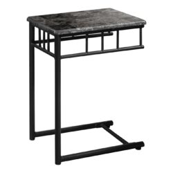 C-Shaped Accent Table For Living Room - Gray