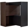 Modern Extendable & Rotating Cabinet With Drawer And Flip Doors For Versatile Storage - Black / Dark Walnut - Image 11