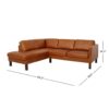 Juno - Sectional Left Waxy Sofa - Cognac - Image 3