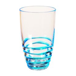 Leading Ware Swirl Acrylic Glasses Drinking (Set of 4), 20Oz, Bpa Free, Durable Plastic - Blue