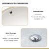 Oval Undermount Bathroom Sink With Overflow Feature - White - Image 5