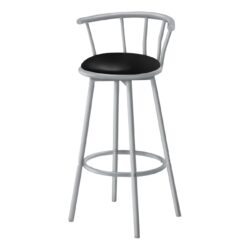 Swivel Stool Bar Height, Contemporary & Modern (Set of 2) - Silver
