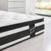 12" King Size Hybrid Mattress 7 Zoned Individual Pocket Spring Breathable Memory Foam Mattress - White / Black - Image 7
