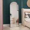 Arched Floor Mounted Full Length Mirror For Bathroom And Bedroom - Black - Image 4