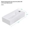 Modern Ceramic Rectangle Wall Mount Bathroom Sink With Single Faucet Hole - White - Image 3
